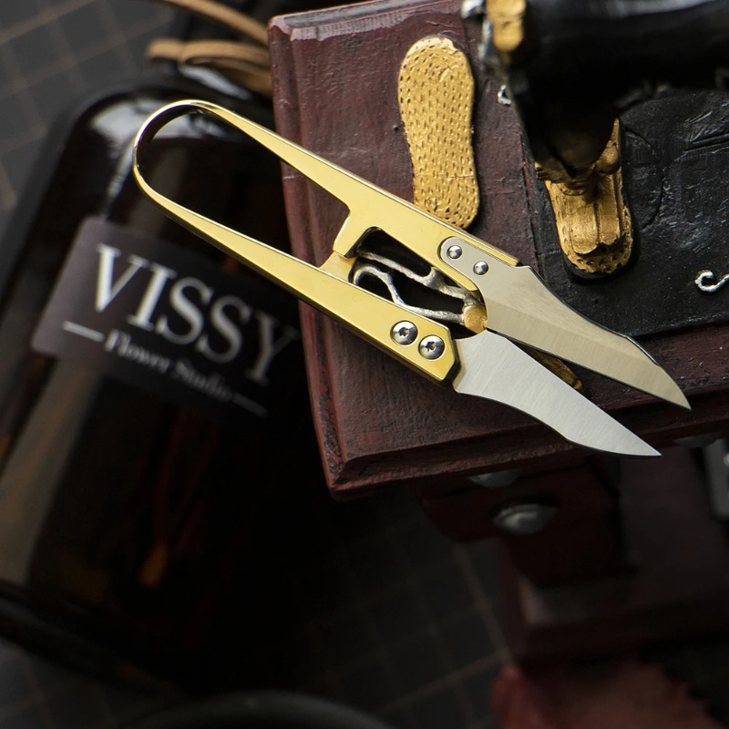 Embroidery Scissors Small - Маленькие латунные ножницы для кожи и