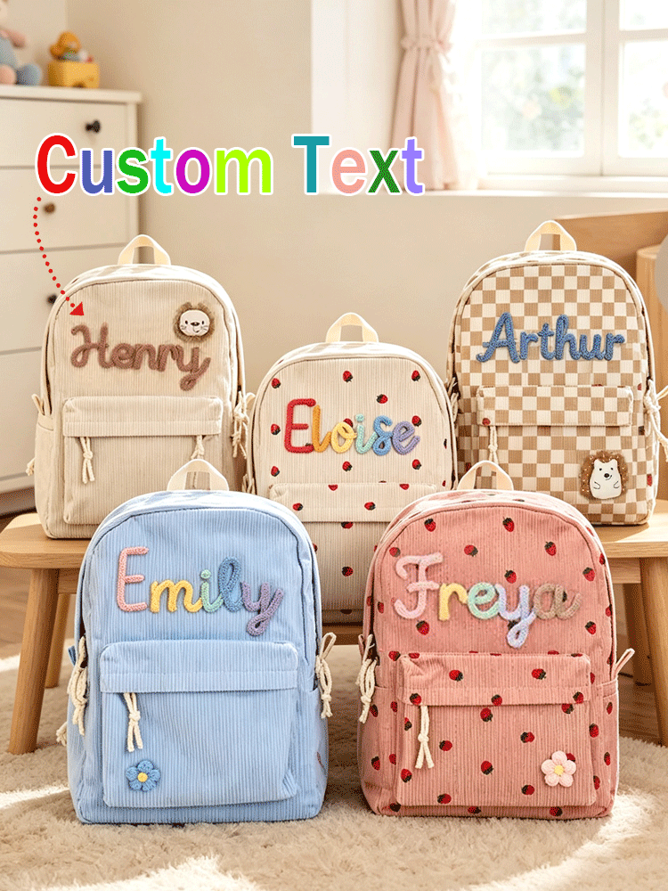 Embroidery Names - [Индивидуальный дизайн] Персонализированный школьный рюкзак с