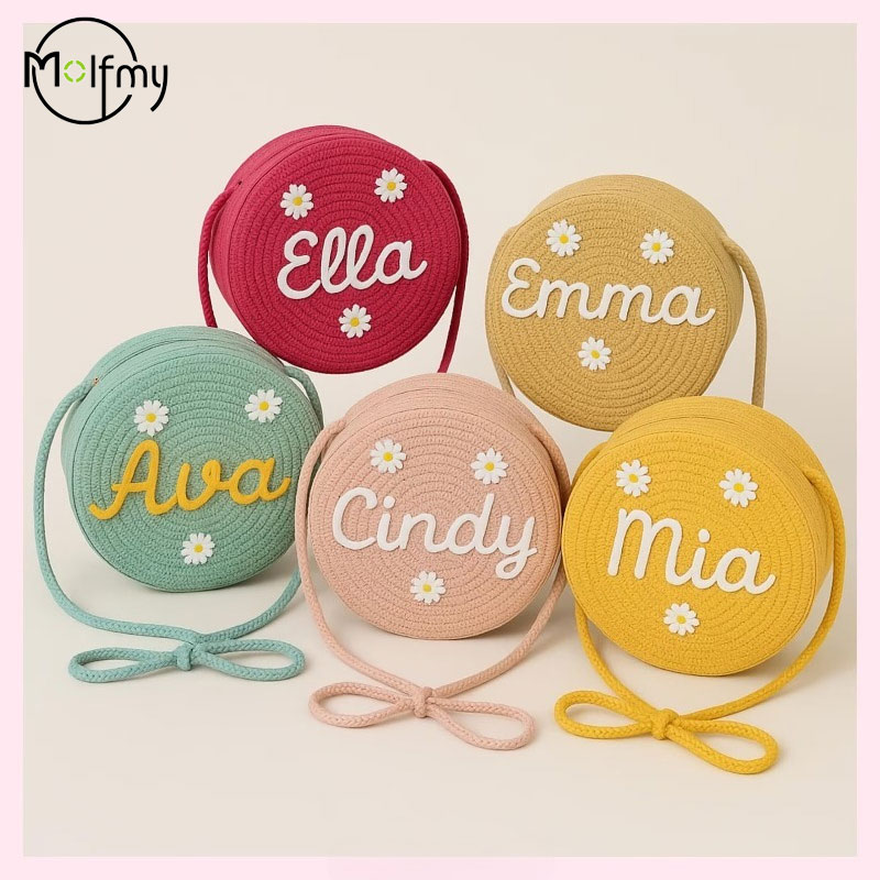 Embroidery Names - 1 шт. Персонализированная соломенная сумка ручной