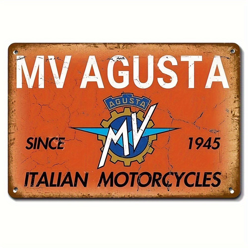 Embroidery Legacy - Винтажная металлическая табличка MV Agusta Italian