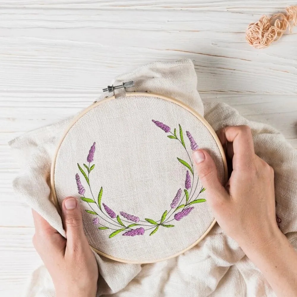 4 листа, цветок лаванды, бабоч – обзор и цена Embroidery Sheet