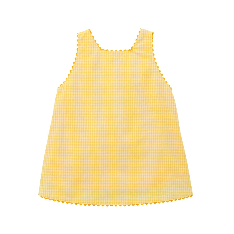 Хлопковый комбинезон-платье в  – обзор и цена Embroidery Yellow Dress